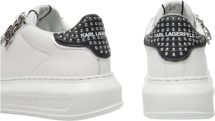 Karl Lagerfeld Stud Sneakers Wit Zilver White Dames