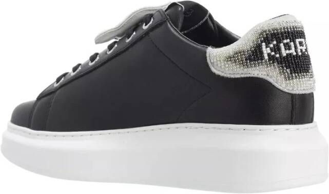 Karl Lagerfeld Twin Bead Lo Leren Sneakers Black Dames