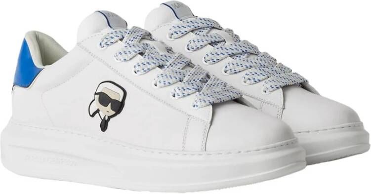 Karl Lagerfeld Wit Blauw Heren Sneakers Kl52528 White Heren