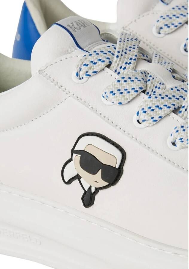 Karl Lagerfeld Wit Blauw Heren Sneakers Kl52528 White Heren