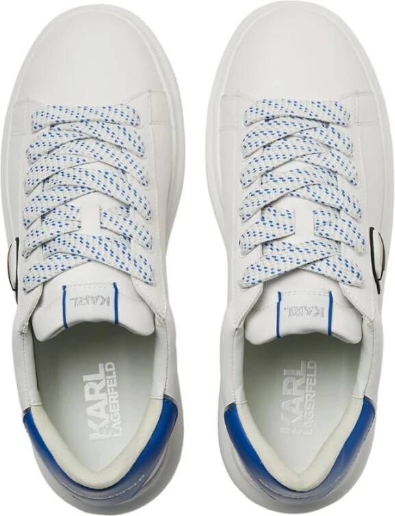 Karl Lagerfeld Wit Blauw Heren Sneakers Kl52528 White Heren