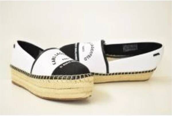 Karl Lagerfeld Witte Kant Mode Schoenen Ss20 White Dames