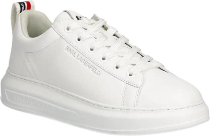 Karl Lagerfeld Witte Leren Heren Sneakers Essential White Heren