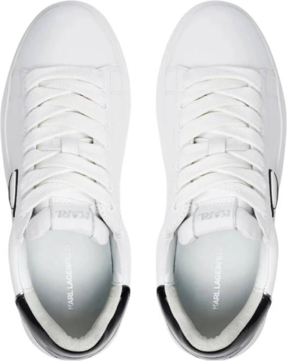 Karl Lagerfeld Witte leren sneakers Kapri Lug White Heren