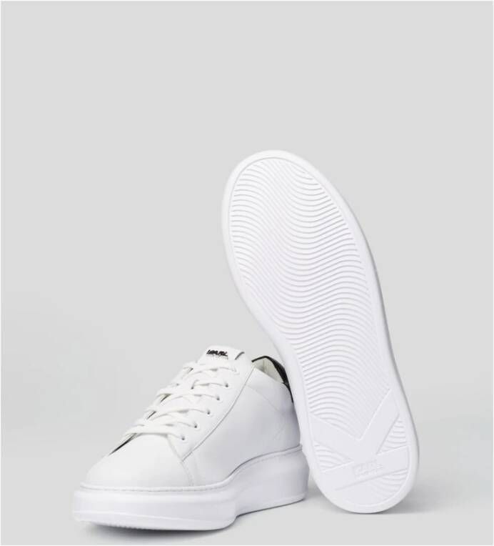 Karl Lagerfeld Witte Leren Sneakers Wit Heren