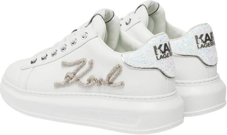 Karl Lagerfeld Witte Sneakers Kapri Mono Stijl White Dames