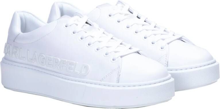 Karl Lagerfeld Witte Veterschoenen Maxi Cup White Heren