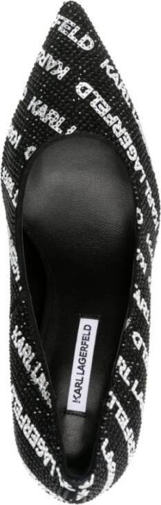 Karl Lagerfeld Zwart Strass Monogram Schoen Black Dames