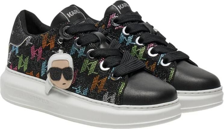 Karl Lagerfeld Zwarte Sneakers met Hanger Multicolor Dames