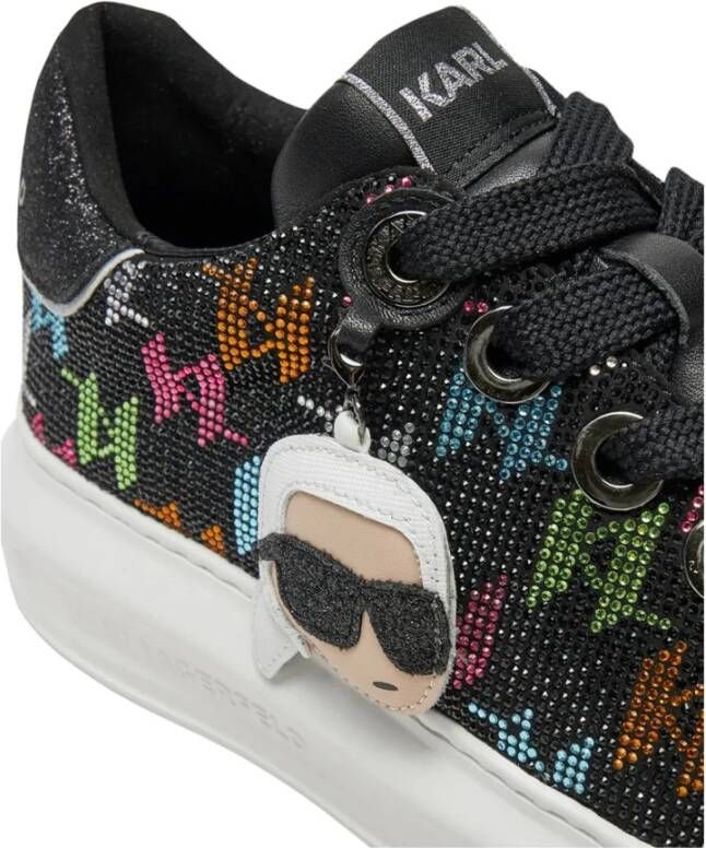 Karl Lagerfeld Zwarte Sneakers met Hanger Multicolor Dames