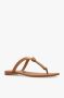 Kate Spade Knott leren teenslippers Bruin Dames - Thumbnail 4