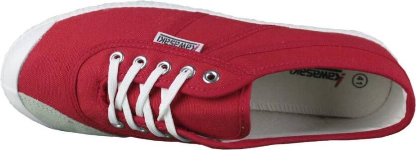 Kawasaki Canvas Schoen Vurig Rood Origineel Red Dames