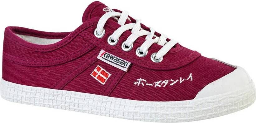 Kawasaki Japanse Handtekening Canvas Sneakers Brown Heren