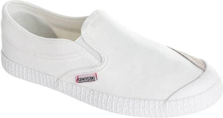 Kawasaki Canvas Slip-On Sneakers White Heren