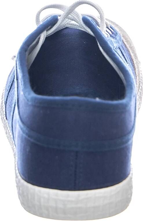 Kawasaki Blauwe Canvas Veterschoenen Blue Dames