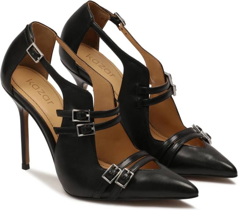 Kazar Avant-garde pumps met halfopen bovendeel Black Dames