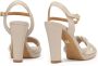 Kazar Beige en gouden sandalen met een brede hak Yellow Dames - Thumbnail 6