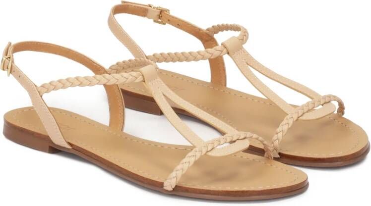 Kazar Beige gekleurde sandalen versierd met gevlochten band Beige Dames