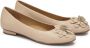 Kazar Beige leren ballerina's met bloem Beige Dames - Thumbnail 3