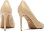 Kazar Beige leren peep toe hoge hakken pumps Beige Dames - Thumbnail 8