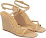 Kazar Beige leren sandalen op een plateauhak Beige Dames - Thumbnail 2