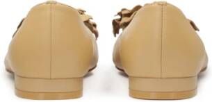 Kazar Beige platte pumps met bloem Beige Dames