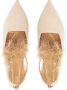 Kazar Beige platte trouwpompen met veren Beige Dames - Thumbnail 4