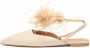 Kazar Beige platte trouwpompen met veren Beige Dames - Thumbnail 5