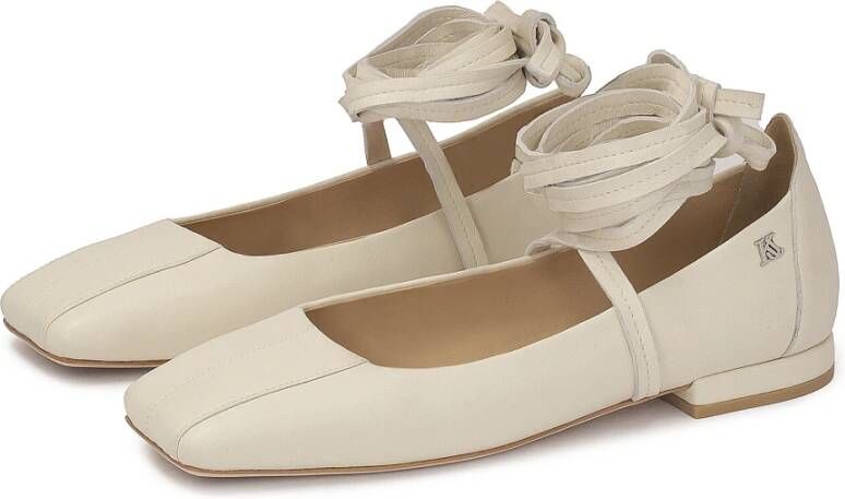 Kazar Beige pumps met binding rond de enkel Beige Dames