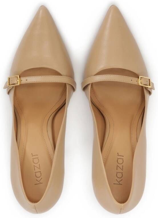 Kazar Beige pumps met decoratie op de neus Beige Dames