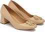 Kazar Beige pumps met een brede hak Beige Dames - Thumbnail 3