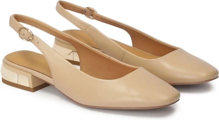 Kazar Beige pumps met metalen versiering op de hiel Beige Dames