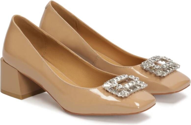 Kazar Beige pumps met sieradenversiering Beige Dames