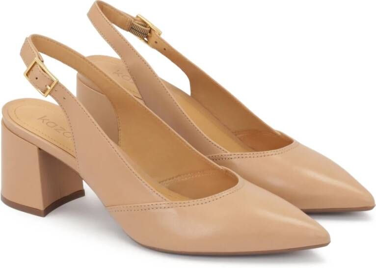 Kazar Beige pumps op een comfortabele hak Beige Dames