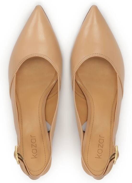 Kazar Beige pumps op een comfortabele hak Beige Dames