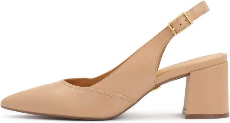 Kazar Beige pumps op een comfortabele hak Beige Dames