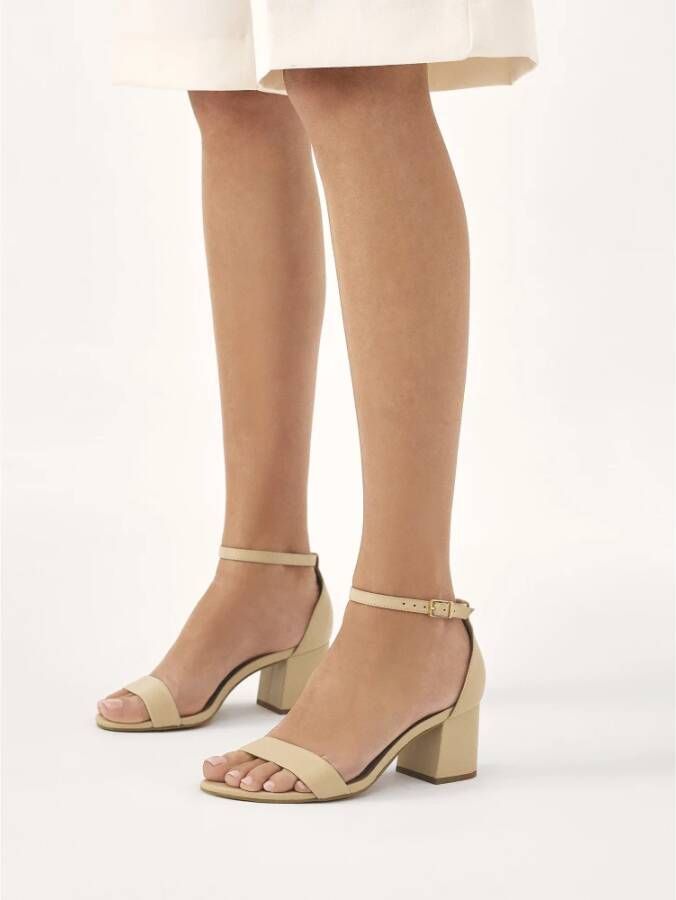 Kazar Beige sandalen met lage hak Beige Dames