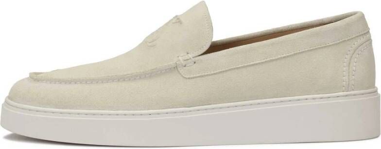 Kazar Beige Slip-On Suède Sneakers Beige Heren