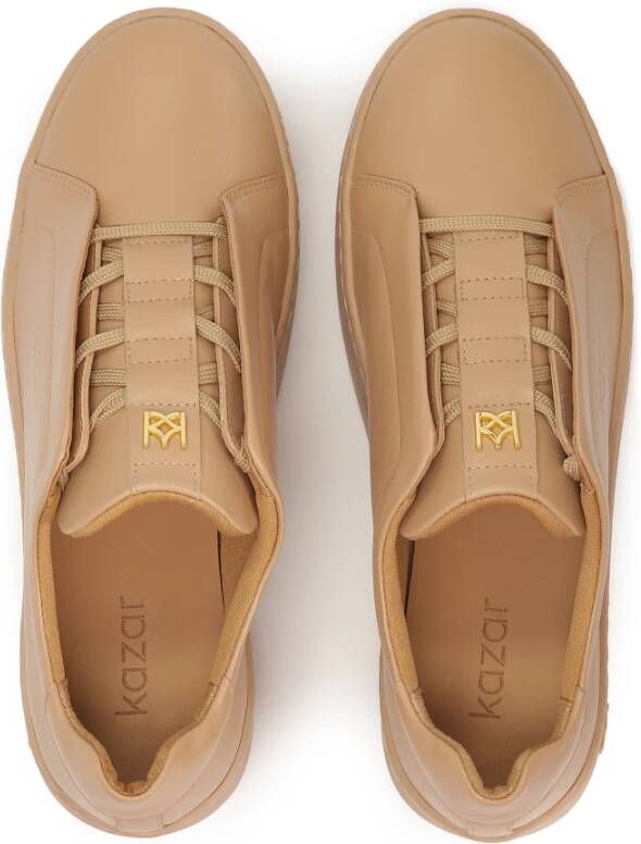 Kazar Beige sneakers op een dikke zool Beige Dames