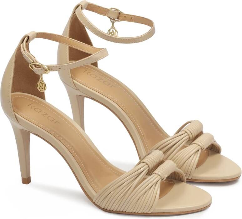 Kazar Beige stiletto sandalen met een band om de enkel Beige Dames