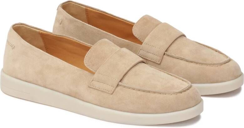 Kazar Beige suède instap casual half schoenen Beige Dames