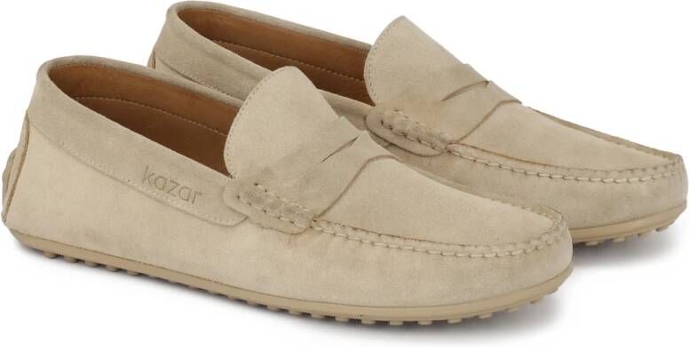 Kazar Beige suède mocassins Beige Heren