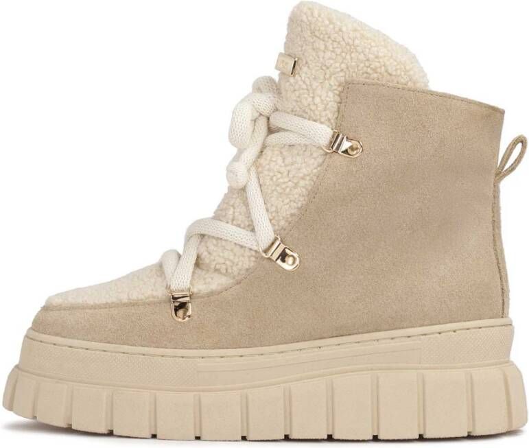 Kazar Beige suède sneeuwlaarzen met synthetische bont Beige Dames