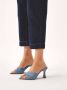 Kazar Blauwe denim muiltjes met puntige neuzen Blue Dames - Thumbnail 3