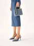 Kazar Blauwe denim stof slingback pumps Blue Dames - Thumbnail 6