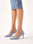 Kazar Blauwe denim stoffen pumps Blue Dames - Thumbnail 3