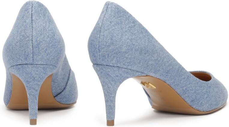 Kazar Blauwe denim stoffen pumps Blue Dames