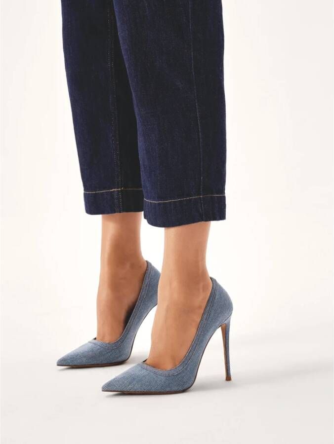 Kazar Blauwe denim stoffen pumps Blue Dames