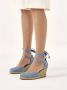 Kazar Blauwe Geknoopte Espadrille Plateau Sandalen Blue Dames - Thumbnail 3