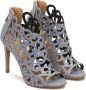 Kazar Blauwe peep toe laarzen met opvallende cut-out bovenkant Blue Dames - Thumbnail 3